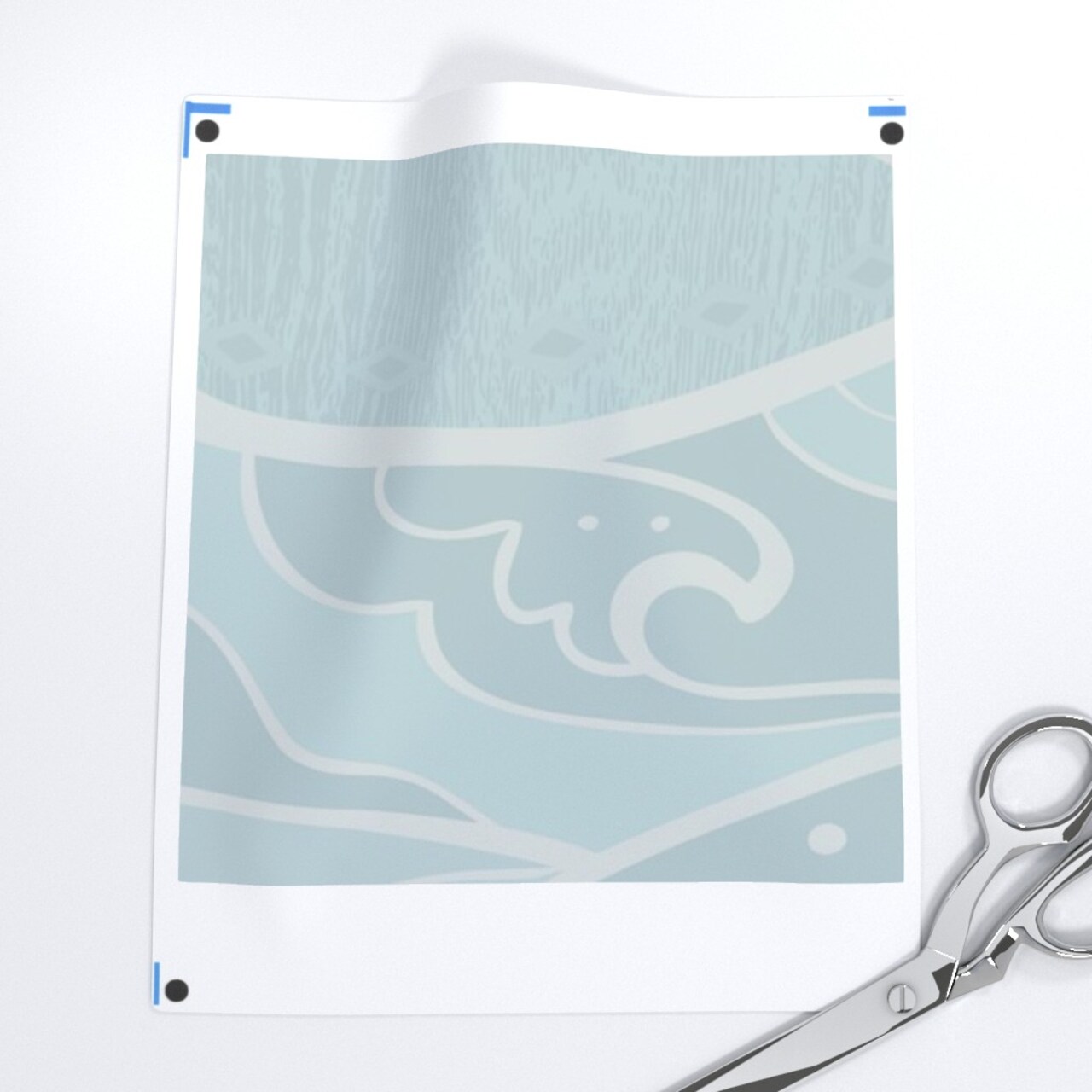 Monochrome Waves Light Green Blue Ocean Tide Modern Baby Nursery Marine Sea Nautical Custom Removable Wallpaper by Spoonflower Peel & Stick Wallpaper 2FT Wide